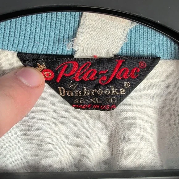 Vintage Pla-Jac Dunbrooke Varsity Jacket Mens XL Blue Made in USA - Picture 5 of 11